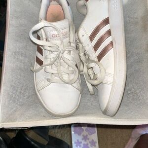 Adidas Cream and Tan Casual Sneakers
